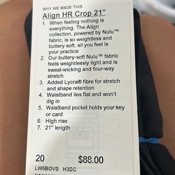 - New Lululemon Align HR 21” size 20 - Picture 2 of 2
